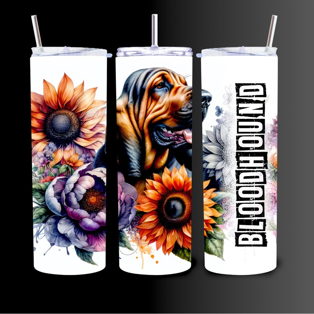Bloodhound Floral Tumbler